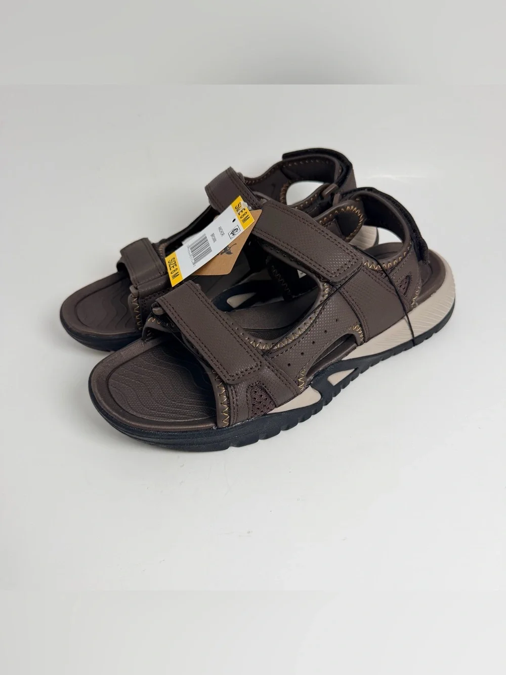 Eddie Bauer Men's Dark Brown Dual-Strap Outdoor Sport Sandals